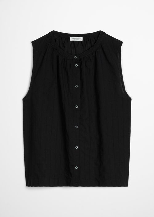 Sleeveless blouse regular — Black