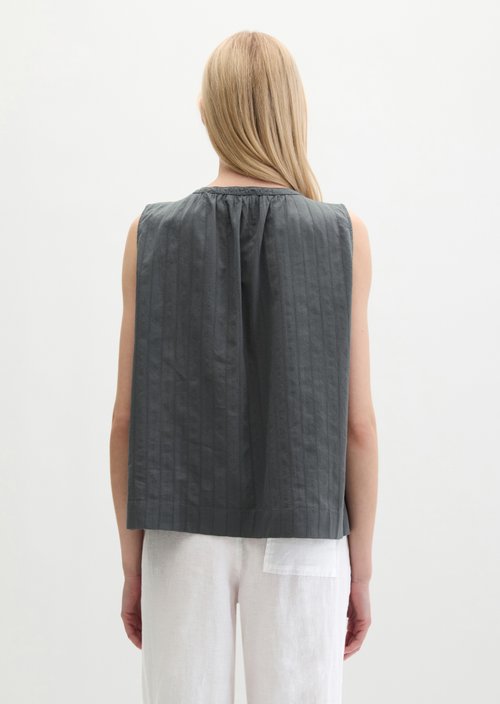 Sleeveless blouse regular — Oxide Grey