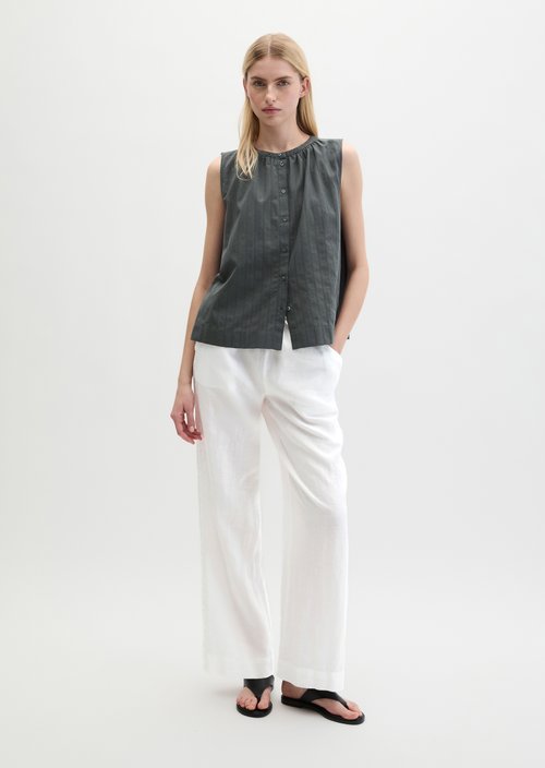 Sleeveless blouse regular — Oxide Grey