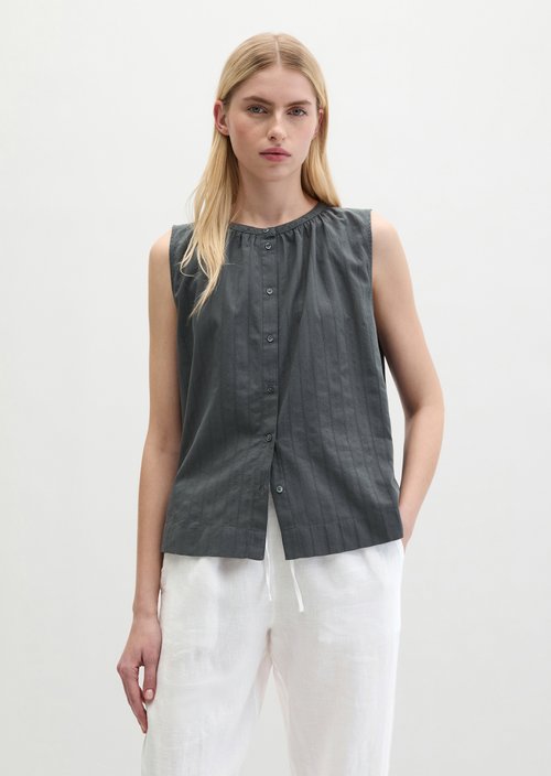 Sleeveless blouse regular — Oxide Grey