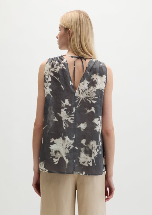Relaxed sleeveless blouse — Dark Grey