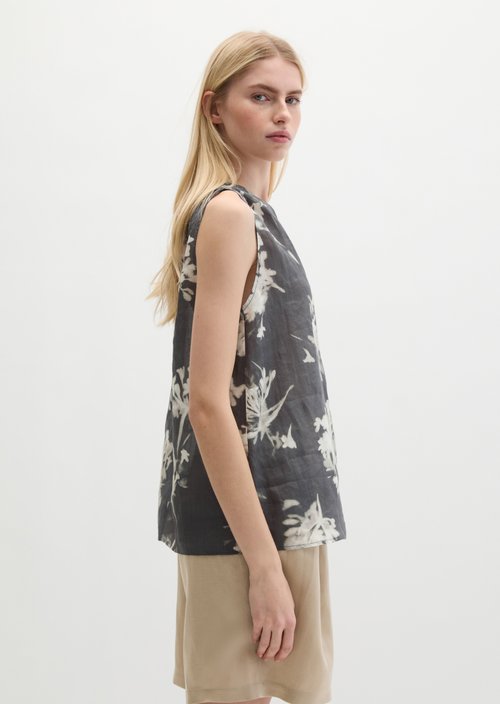 Relaxed sleeveless blouse — Dark Grey