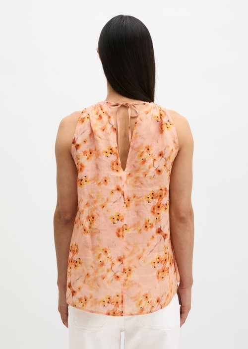 Relaxed sleeveless blouse — Bright Orange