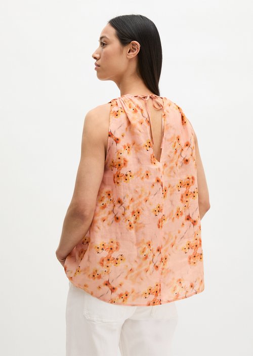 Relaxed sleeveless blouse — Bright Orange