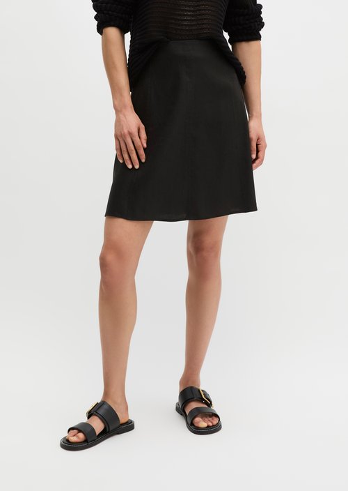 Mini skirt flared — Black
