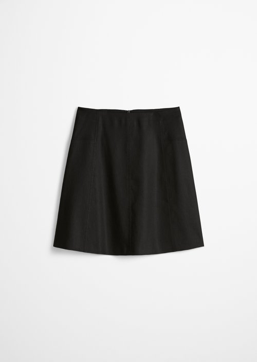 Mini skirt flared — Black