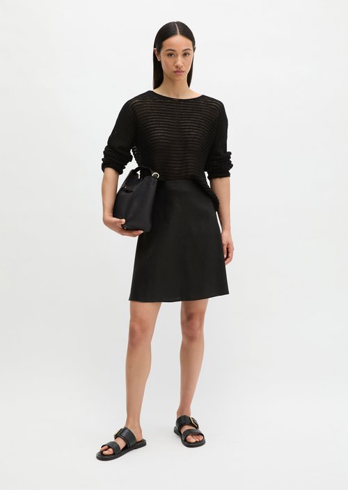 Mini skirt flared — Black