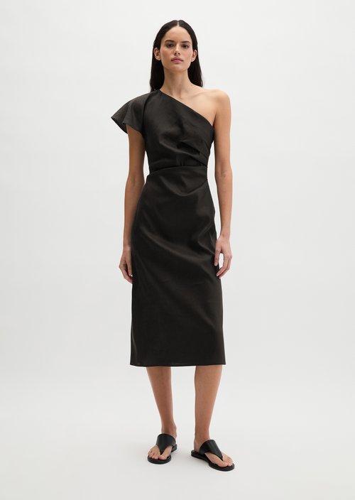 One Shoulder Dress shaped — Black
