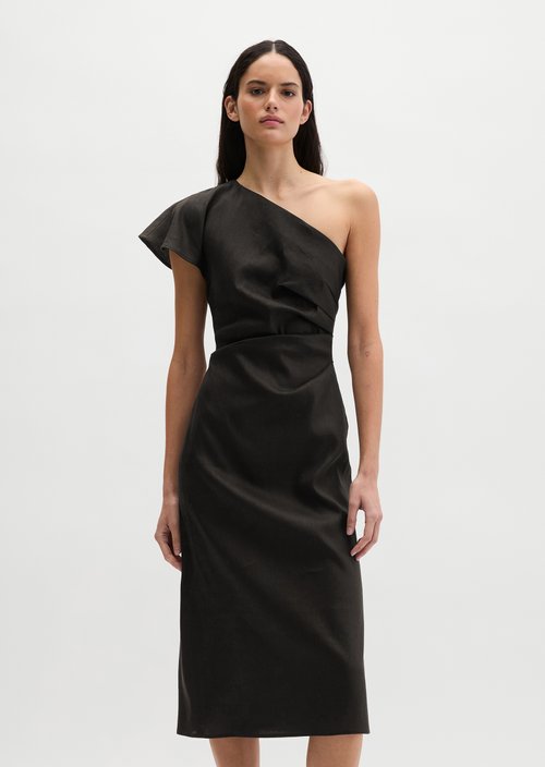 One Shoulder Dress shaped — Black