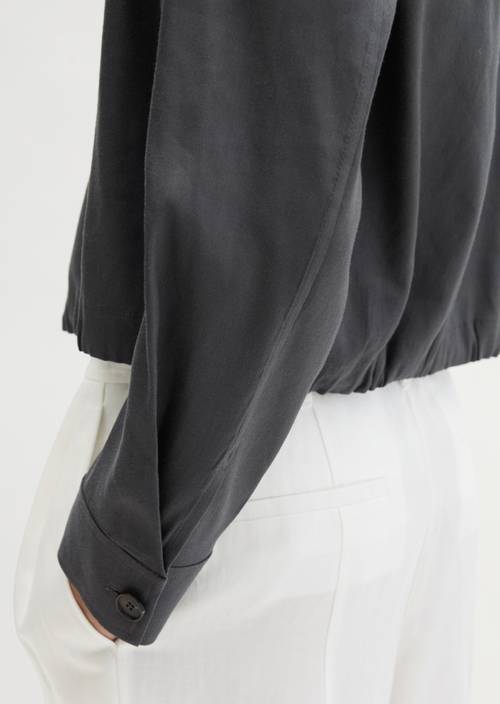 Indoor jacket relaxed Oxide Grey in detail view