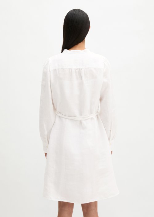 Loose linen dress — White