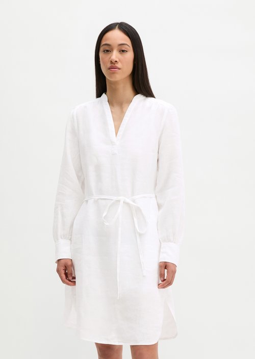 Loose linen dress — White