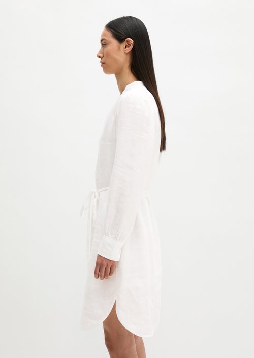 Loose linen dress — White
