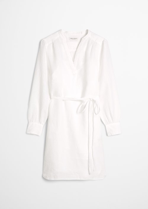 Loose linen dress — White
