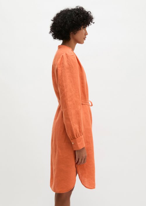 Loose linen dress — Warm Orange