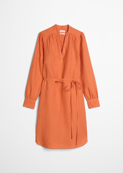 Loose linen dress — Warm Orange