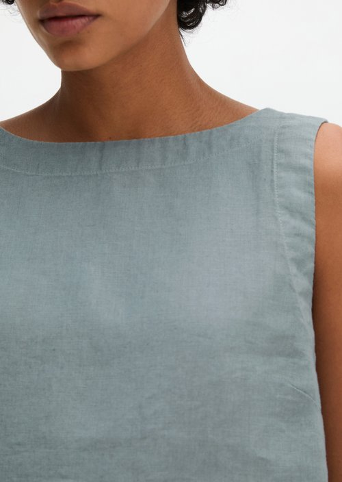 Sleeveless linen blouse regular — Quiet Sea