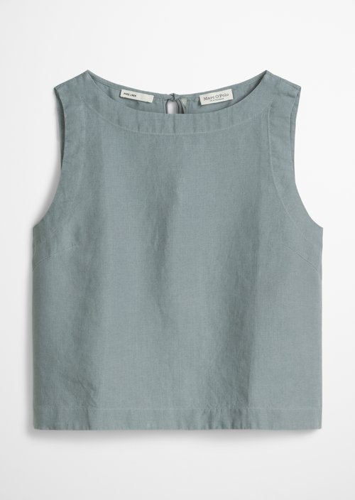 Sleeveless linen blouse regular — Quiet Sea