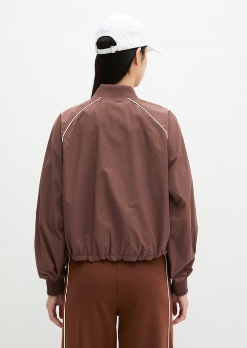 MOP Club '67 Football Nyoln Trainer Jacket — Mid Brown