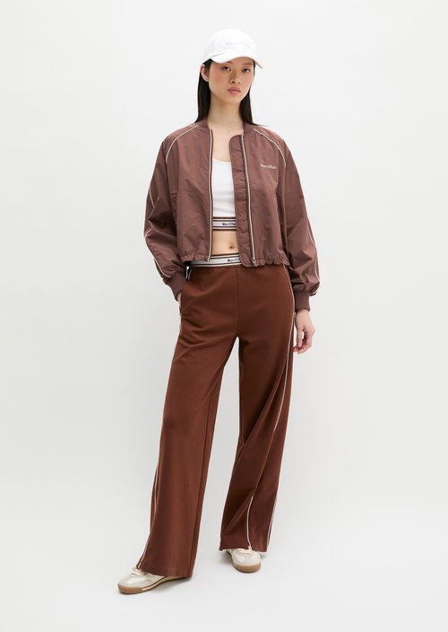 MOP Club '67 Football Nyoln Trainer Jacket — Mid Brown