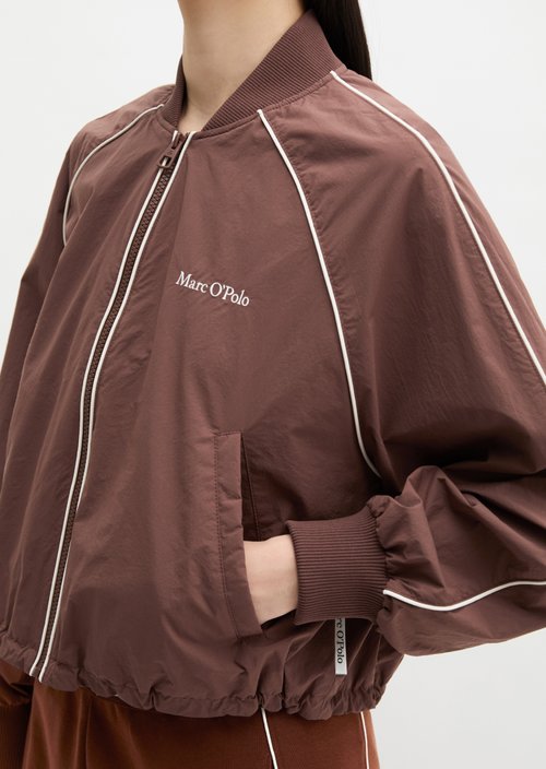 MOP Club '67 Football Nyoln Trainer Jacket — Mid Brown