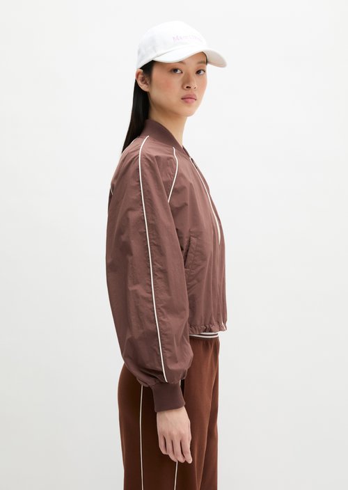 MOP Club '67 Football Nyoln Trainer Jacket — Mid Brown