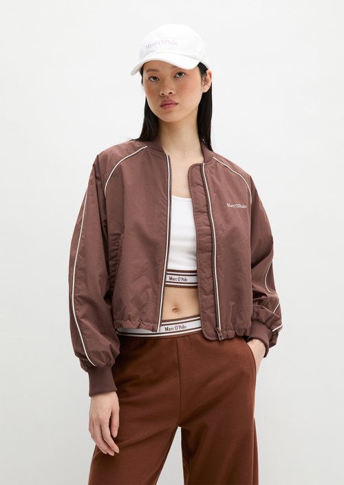 MOP Club '67 Football Nyoln Trainer Jacket — Mid Brown