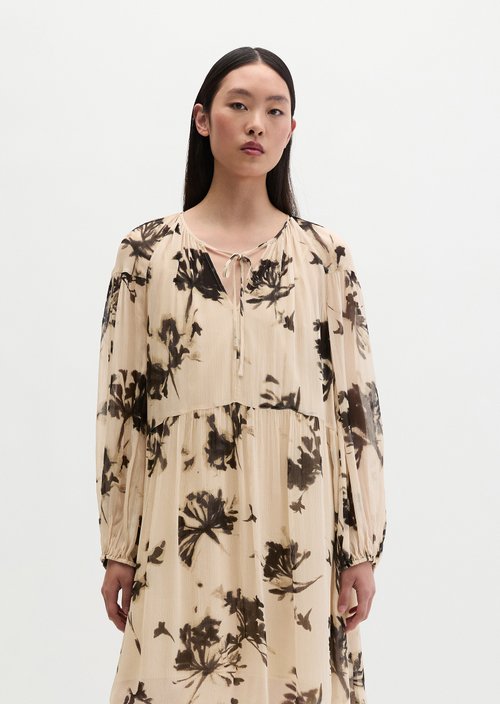 Print dress loose — Light Brown