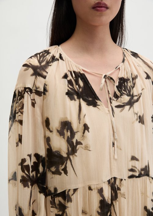 Print dress loose — Light Brown