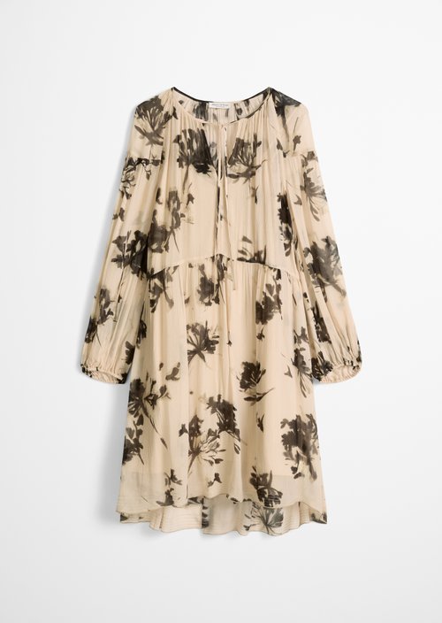 Print dress loose — Light Brown