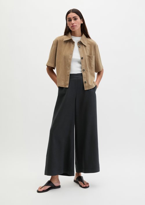 Pull-on culotte wide — Black