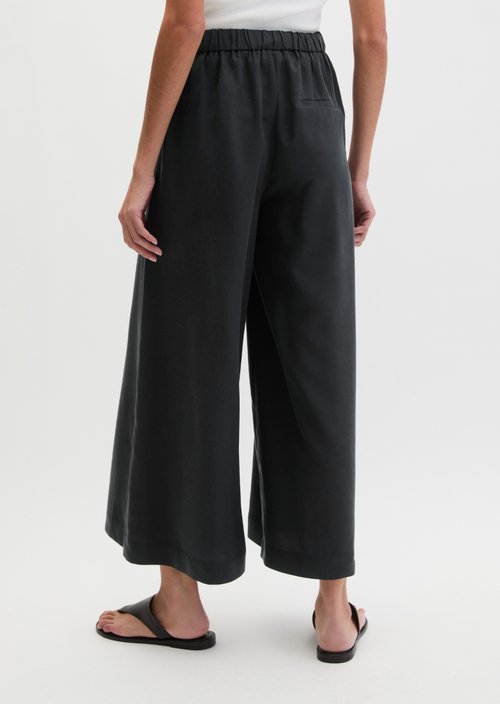 Pull-on culotte wide — Black
