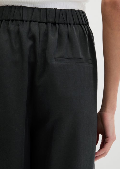Pull-on culotte wide — Black