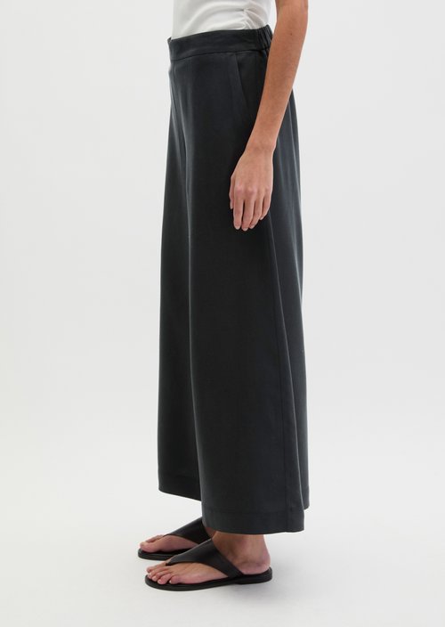 Pull-on culotte wide — Black