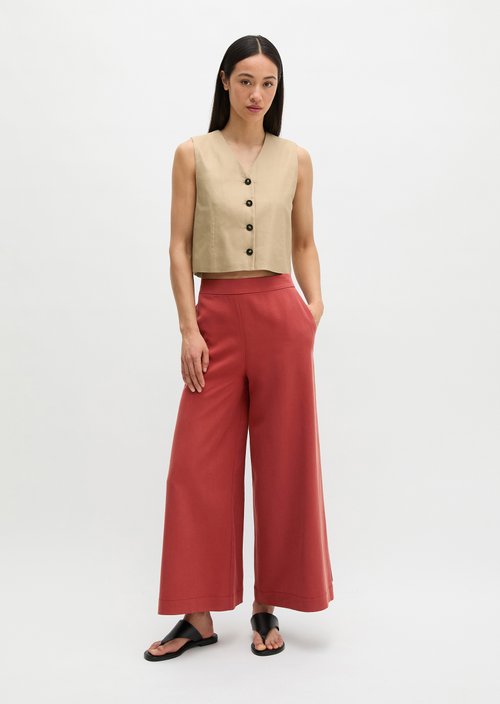 Pull-on culotte wide — Tall Poppy