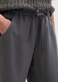 Joggpants wide made from TENCEL™ Lyocell - gray | Linen trousers