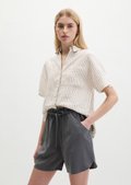 Relaxed shorts made from TENCEL™ Lyocell - gray | Linen | MARC O'POLO