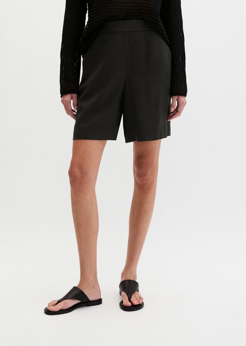 Pull-on shorts straight — Black