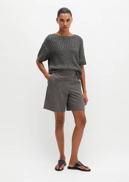 Short pull-on droit Oxide Grey en vue de face