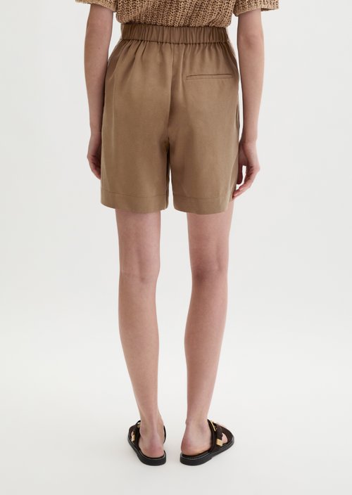 Pull-on shorts straight — Burnt Brown