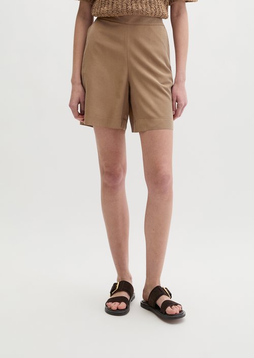 Pull-on shorts straight — Burnt Brown