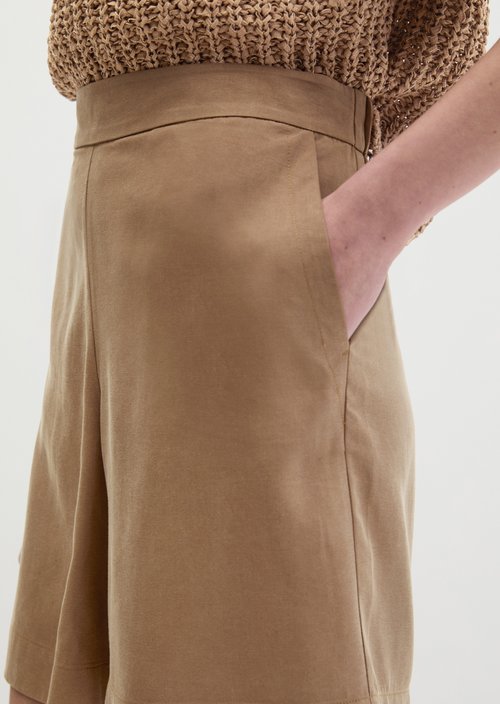 Pull-on shorts straight — Burnt Brown