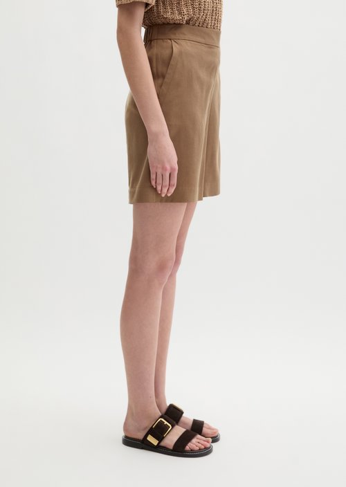 Pull-on shorts straight — Burnt Brown