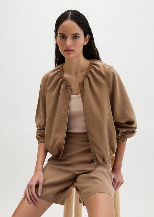 Relaxed blouson — Burnt Brown
