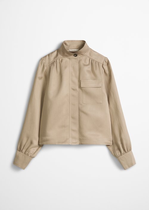 Loose stand-up collar jacket — Sandpaper