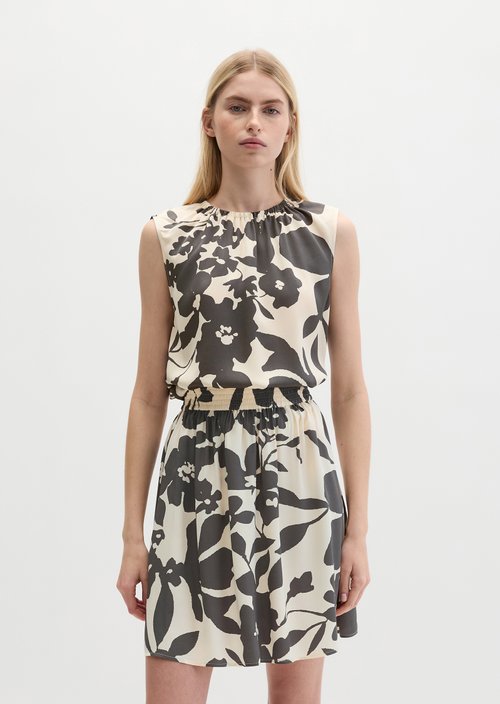 Sleeveless print blouse regular — Dark Grey