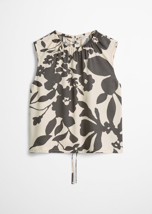 Sleeveless print blouse regular — Dark Grey