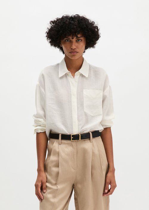 Regular blouse — White Cotton