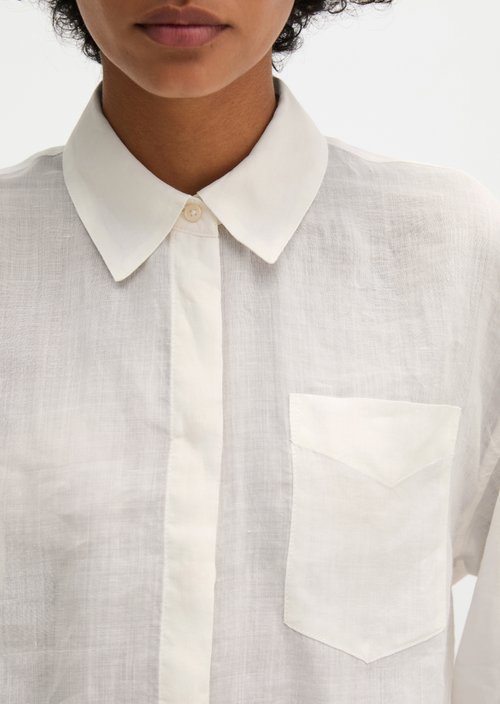 Regular blouse — White Cotton