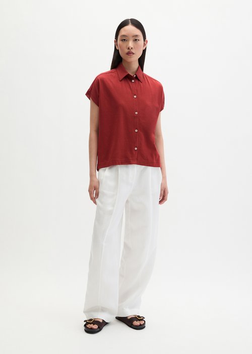 Jersey blouse wide — Tall Poppy
